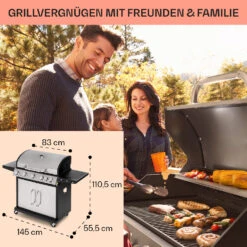 Tomahawk Gasgrill 5x3,6 KW + 2,7 KW Brenner 80x43,5 Cm Grill Edelstahl -Outdoor Grills Store 10034712 de 0006 usp