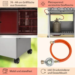 Valkyrie Gasgrill 4x3,5 KW + 3,15 KW Brenner 74x44 Cm Grill Edelstahl 12 Valkyrie Gasgrill 4x3,5 KW + 3,15 KW Brenner 74x44 Cm Grill Edelstahl -Outdoor Grills Store 10034715 de 0005 usp