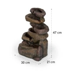 Savona Solarbrunnen 2,8 W Polyresin 5h Akku LEDs Steinoptik -Outdoor Grills Store 10034720 yy 0008 logo Blumfeldt Savona Solarbrunnen Steinoptik