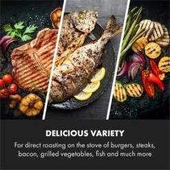 Delicatessa Grill Pan Grillplatte Induktionskochfeld Zubehör 43,5x23cm 7 Delicatessa Grill Pan Grillplatte Induktionskochfeld Zubehör 43,5x23cm -Outdoor Grills Store 10034722 yy 0004 logo Klarstein Delicatessa Grill Pan Grillplatte