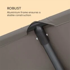 Flex-Shade L Sonnenschirm 130 X 180 Cm Polyester UV 50 Dunkelgrau -Outdoor Grills Store 10034726 yy 0005 logo Blumfeldt Flex Shade L Sonnenschirm 130x180 grau