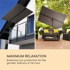 Neue Veröffentlichungen -Outdoor Grills Store 10034728 yy 0002 logo Blumfeldt Flex Shade XL Sonnenschirm 150x210 grau