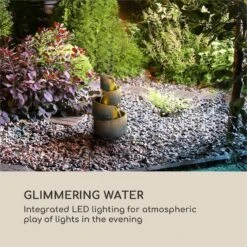 Mantua Kaskadenbrunnen Gartenbrunnen 4 Stufen Akku 2,8W Solar LED -Outdoor Grills Store 10034730 yy 0007 logo Blumfeldt Mantua Kaskadenbrunnen