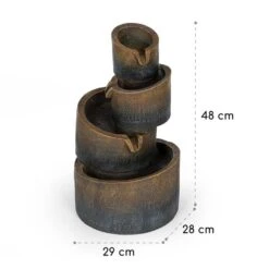 Mantua Kaskadenbrunnen Gartenbrunnen 4 Stufen Akku 2,8W Solar LED -Outdoor Grills Store 10034730 yy 0008 logo Blumfeldt Mantua Kaskadenbrunnen