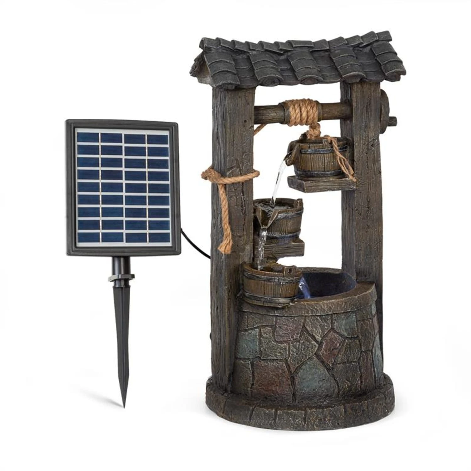 Speyer Kaskadenbrunnen Gartenbrunnen 4 Stufen Akku 2,8W Solar LED 1 Speyer Kaskadenbrunnen Gartenbrunnen 4 Stufen Akku 2,8W Solar LED
