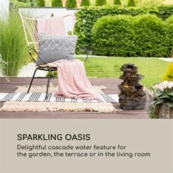 Messina Kaskadenbrunnen Solarbrunnen Gartenbrunnen Akku Solarpanel LED 10 Messina Kaskadenbrunnen Solarbrunnen Gartenbrunnen Akku Solarpanel LED -Outdoor Grills Store 10034734 yy 0003 logo Blumfeldt Messina Kaskadenbrunnen