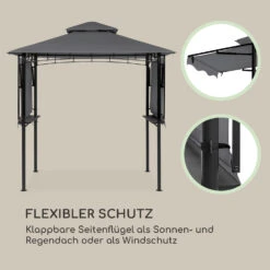 Steakhouse Wings Pavillon 244x260x152cm 160 G/m² PE Flammhemmend Stahl -Outdoor Grills Store 10034765 de 0003 logo