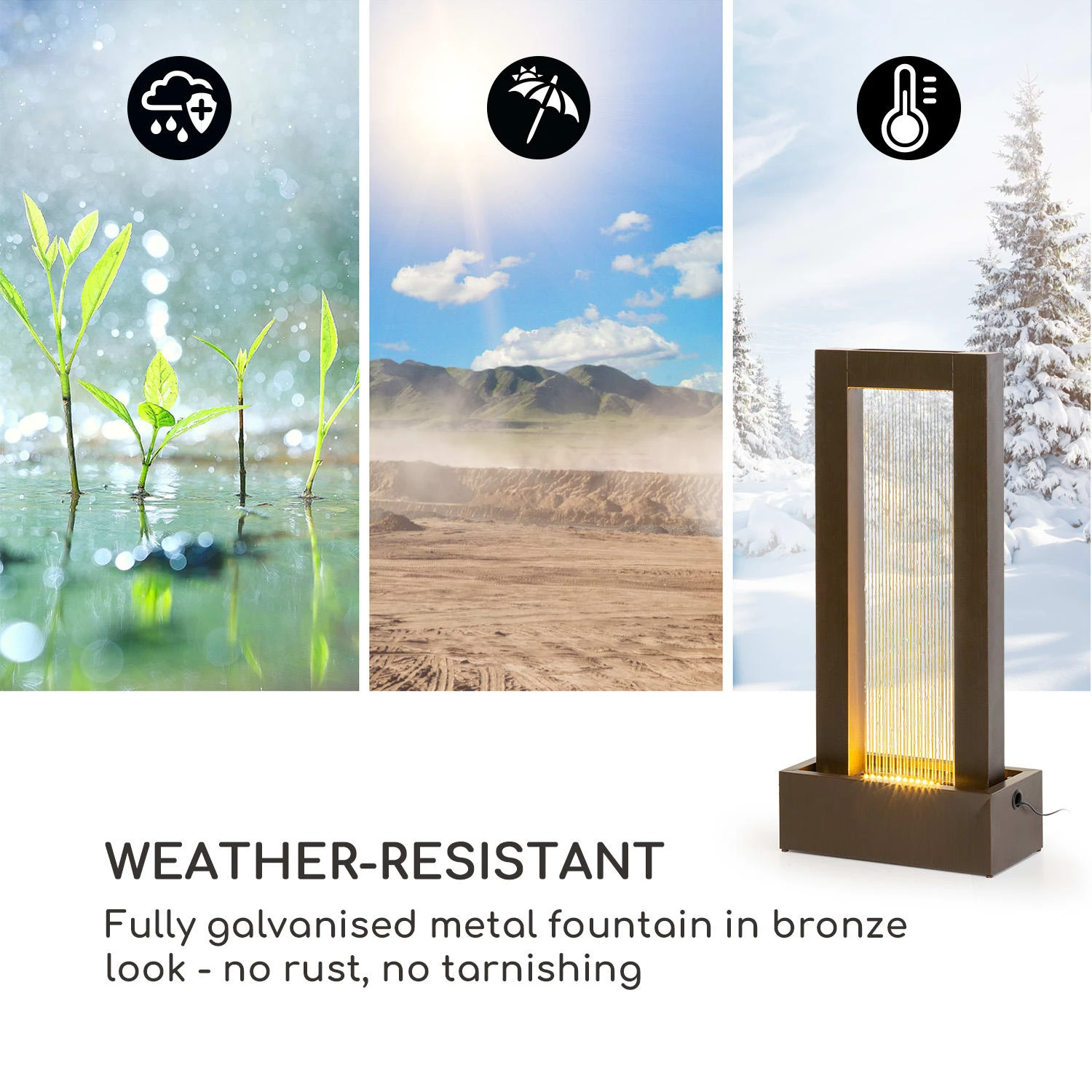 Skyriver Gartenbrunnen Zimmerbrunnen Indoor Outdoor LED 10 M Kabel 7 Skyriver Gartenbrunnen Zimmerbrunnen Indoor Outdoor LED 10 M Kabel – Bild 7