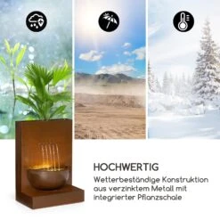 Windflower Gartenbrunnen Pflanzschale 11 W Indoor & Outdoor Verzinkt -Outdoor Grills Store 10034778 de 0007 logo