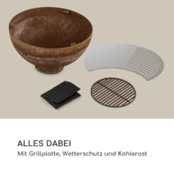 Savage Feuerschale Mit Grill  Ø: 60,5 Cm Stahl Inkl. Wetterschutz Rost -Outdoor Grills Store 10034800 de 0008 logo