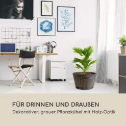 Winegrow Pflanzgefäß 52,5 X 31,5 Cm (ØxH) Leicht Fibreclay Grau -Outdoor Grills Store 10034811 de 0004 logo