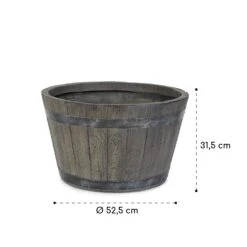 Winegrow Pflanzgefäß 52,5 X 31,5 Cm (ØxH) Leicht Fibreclay Grau -Outdoor Grills Store 10034811 yy 0008 logo blumfeldt Winegrow Pflanzgefaess grau