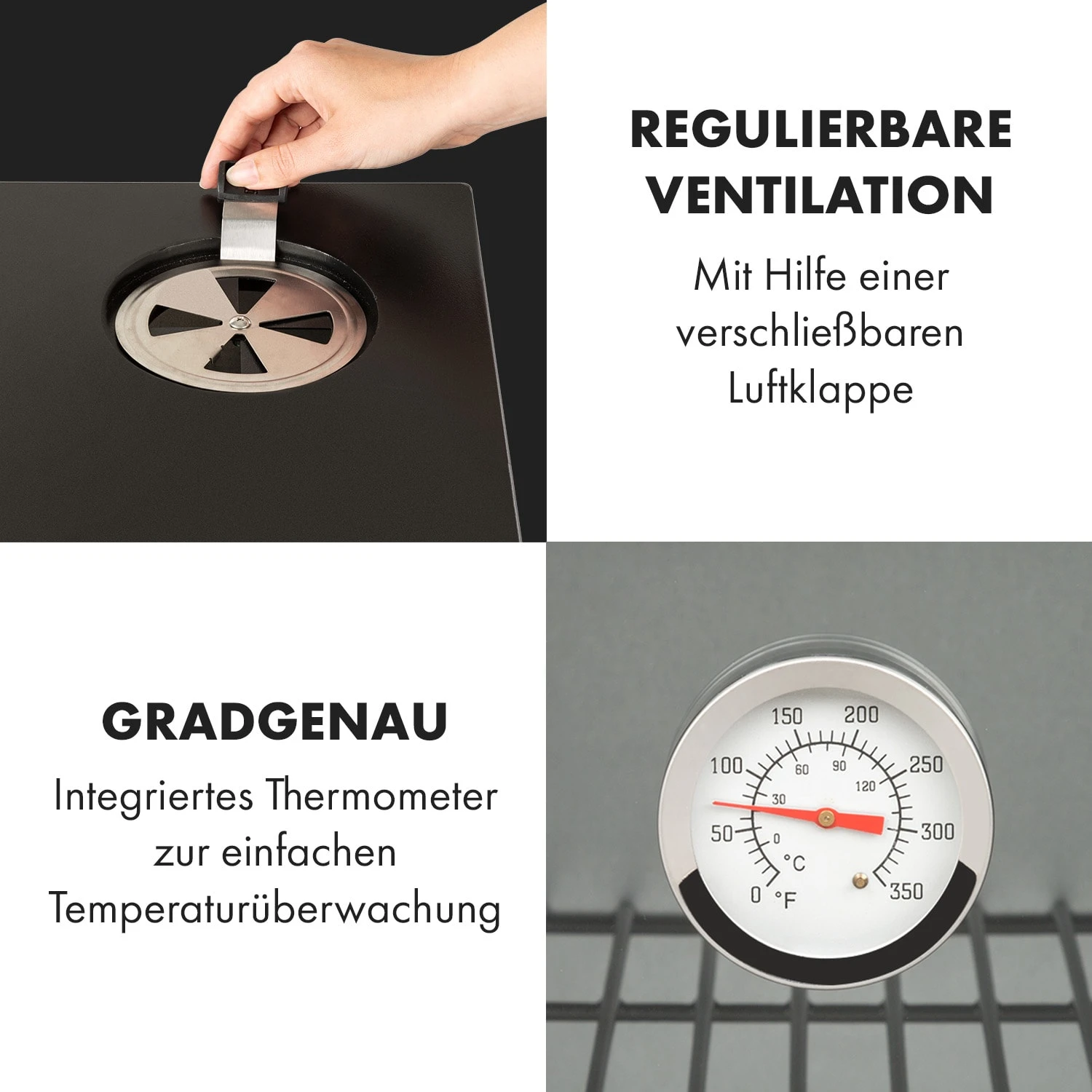Pasadena Gas-Räuchergrill 2,5 KW Heizleistung 180 °C / 350 °F Max. 6 Pasadena Gas-Räuchergrill 2,5 KW Heizleistung 180 °C / 350 °F Max. – Bild 6