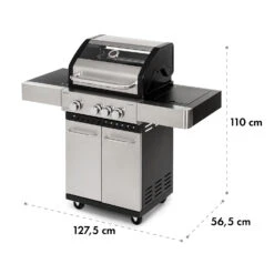 Valkyrie Gasgrill 3x3,2 + 2,9 KW Sichtfenster 54x42 Cm Grill Edelstahl 19 Valkyrie Gasgrill 3x3,2 + 2,9 KW Sichtfenster 54x42 Cm Grill Edelstahl -Outdoor Grills Store 10034845 yy 0010 logo Klarstein Valkyrie Gasgrill 3plus1 Brenner Edelstahl