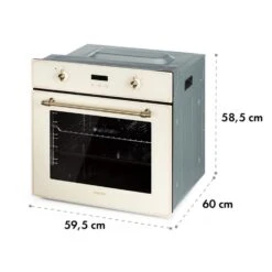 Elizabeth Einbaubackofen Retro 2200W 70L 50 - 250 °C Timer Display -Outdoor Grills Store 10034881 yy 0009 logo Klarstein Elizabeth Einbaubackofen creme