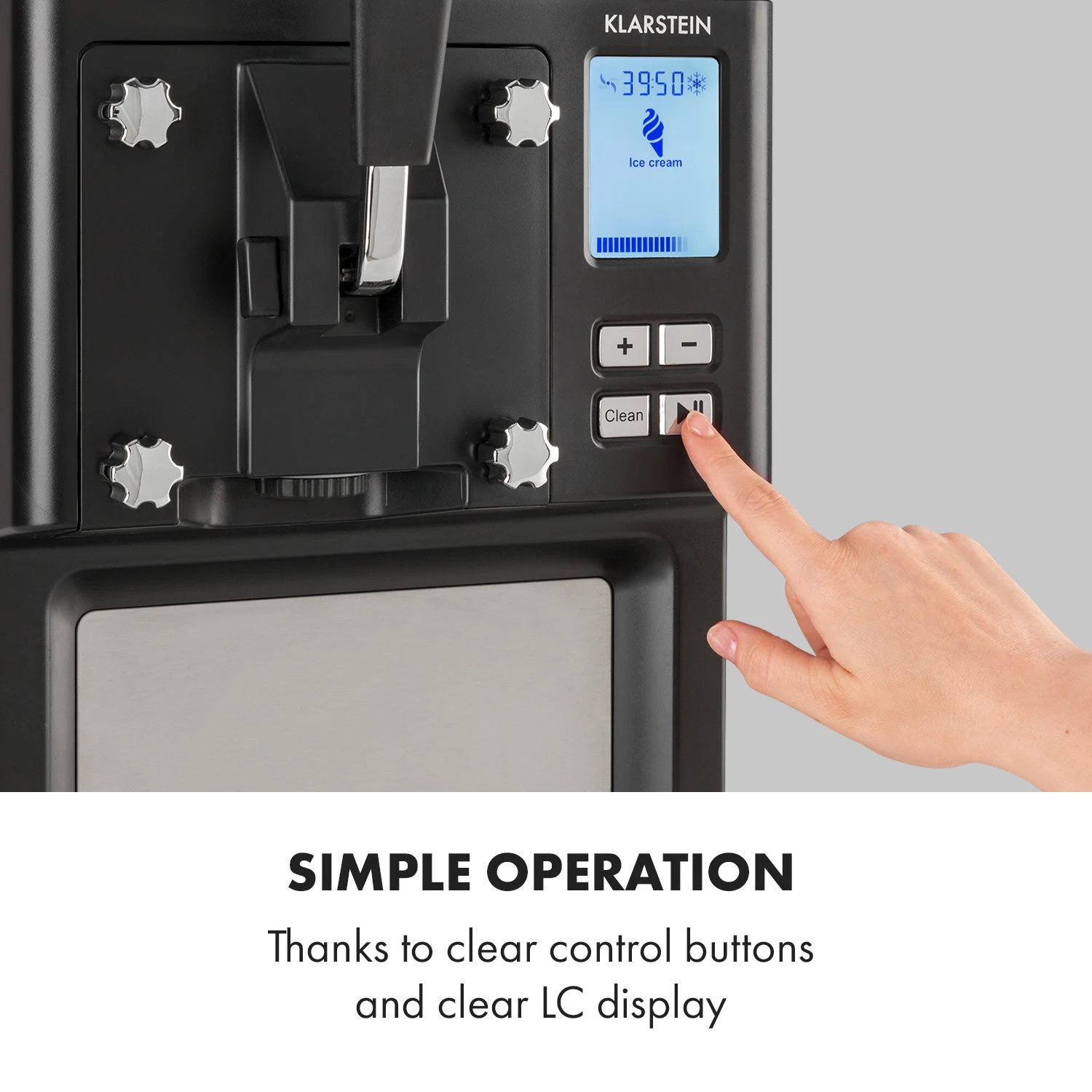 Sweet Sundae Eiscrememaschine Kompressor 1,5l Edelstahl Schwarz 7 Sweet Sundae Eiscrememaschine Kompressor 1,5l Edelstahl Schwarz – Bild 7