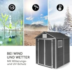 Schatzkammer Gartenschuppen UV-Schutz PVC Schloss Seitenfenster Grau -Outdoor Grills Store 10034925 de 0005 logo