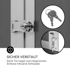 Schatzkammer Gartenschuppen UV-Schutz PVC Schloss Seitenfenster Grau -Outdoor Grills Store 10034925 de 0007 logo