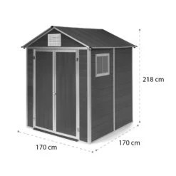 Schatzkammer Gartenschuppen UV-Schutz PVC Schloss Seitenfenster Grau -Outdoor Grills Store 10034925 yy 0009 logo blumfeldt Schatzkammer Gartenschuppen blau