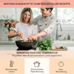 Kochheld Doppel-Induktionskochfeld 2900W Dreh-Regler Glas Schwarz -Outdoor Grills Store 10034946 de 0005 usp