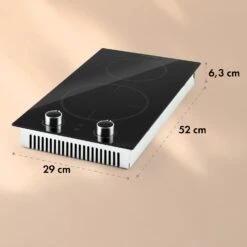 Kochheld Doppel-Induktionskochfeld 2900W Dreh-Regler Glas Schwarz -Outdoor Grills Store 10034946 yy 0011 dimensions