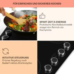 Kochheld 4-Zonen-Induktionskochfeld 6000W Dreh-Regler Glas Schwarz -Outdoor Grills Store 10034947 de 0004 usp