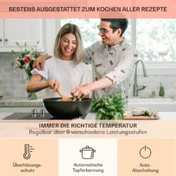 Kochheld 4-Zonen-Induktionskochfeld 6000W Dreh-Regler Glas Schwarz -Outdoor Grills Store 10034947 de 0005 usp