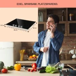 Kochheld 4-Zonen-Induktionskochfeld 6000W Dreh-Regler Glas Schwarz -Outdoor Grills Store 10034947 de 0006 usp