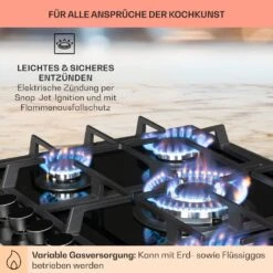 Alchemist 5 Zonen Gaskochfeld Aluminium-Brenner Glaskeramik Schwarz -Outdoor Grills Store 10034970 de 0005 usp