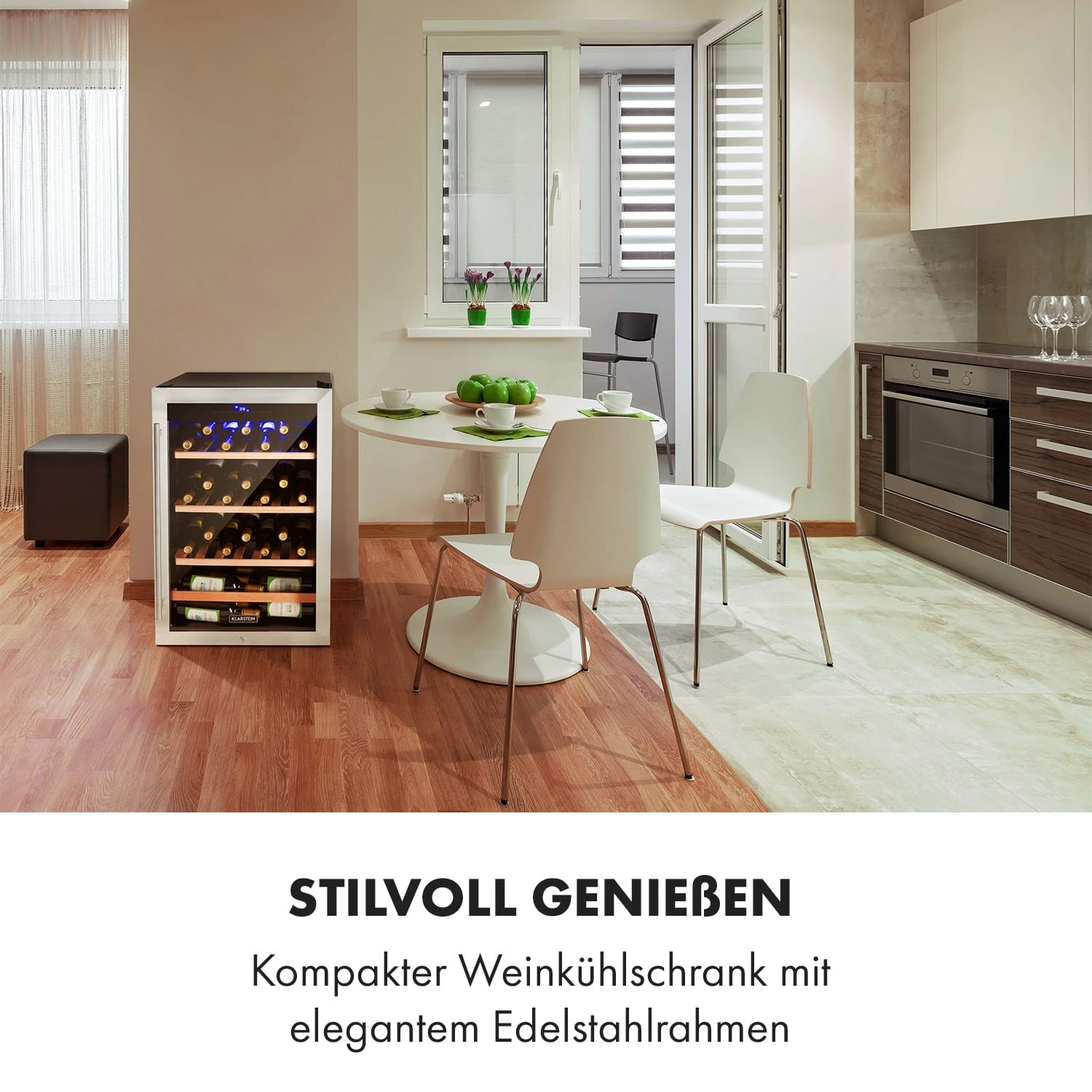 Vinamour 48 Uno Weinkühlschrank 128l 48Fl 3 Einschübe 4-18°C 2 Vinamour 48 Uno Weinkühlschrank 128l 48Fl 3 Einschübe 4-18°C – Bild 2