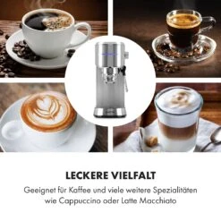 Futura Espressomaker 20 Bar 1450 Watt 20 Bar Wassertank: 1,25 Liter Rostfreier Edelstahl -Outdoor Grills Store 10035183 de 0005 logo