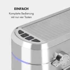 Futura Espressomaker 20 Bar 1450 Watt 20 Bar Wassertank: 1,25 Liter Rostfreier Edelstahl -Outdoor Grills Store 10035183 de 0006 logo