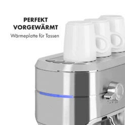 Futura Espressomaker 20 Bar 1450 Watt 20 Bar Wassertank: 1,25 Liter Rostfreier Edelstahl -Outdoor Grills Store 10035183 de 0008 logo
