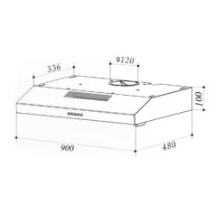 Contempo Unterbau-Dunstabzugshaube 90cm 175m³/h LED Edelstahl Acryl -Outdoor Grills Store 10035185 yy 0009 logo Klarstein Contempo 90 Dunstabzugshaube schwarz