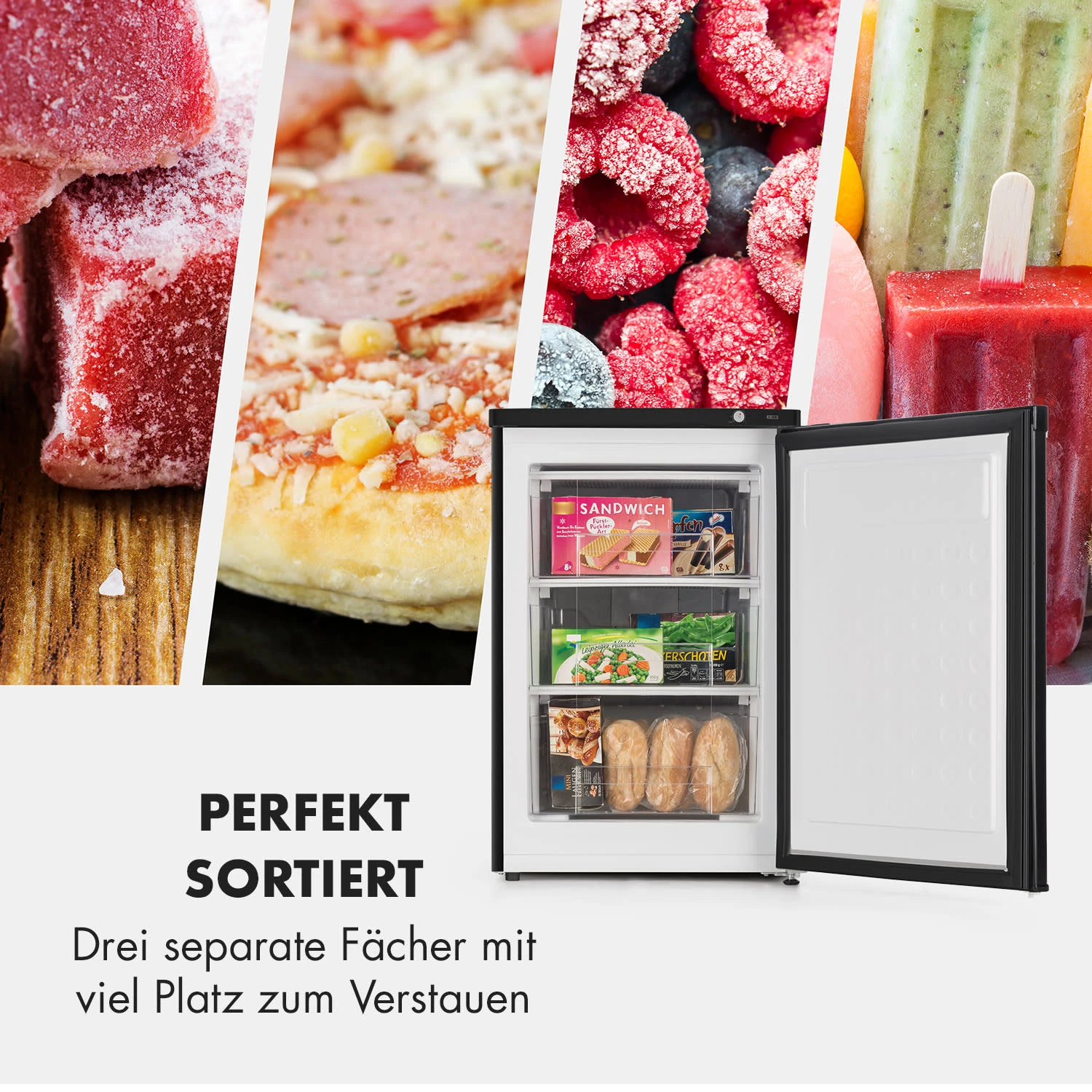 Garfield XXL Gefrierschrank 80l 3 Boxen Thermostat 2 Garfield XXL Gefrierschrank 80l 3 Boxen Thermostat – Bild 2