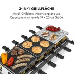 Fonduelette XL 3-in-1 Raclettegrill Fondue Naturstein 1650W 12 Pers -Outdoor Grills Store 10035220 de 0003 logo