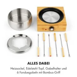 Bambus Fondue Edelstahl-Topf 800W -Outdoor Grills Store 10035221 de 0004 logo