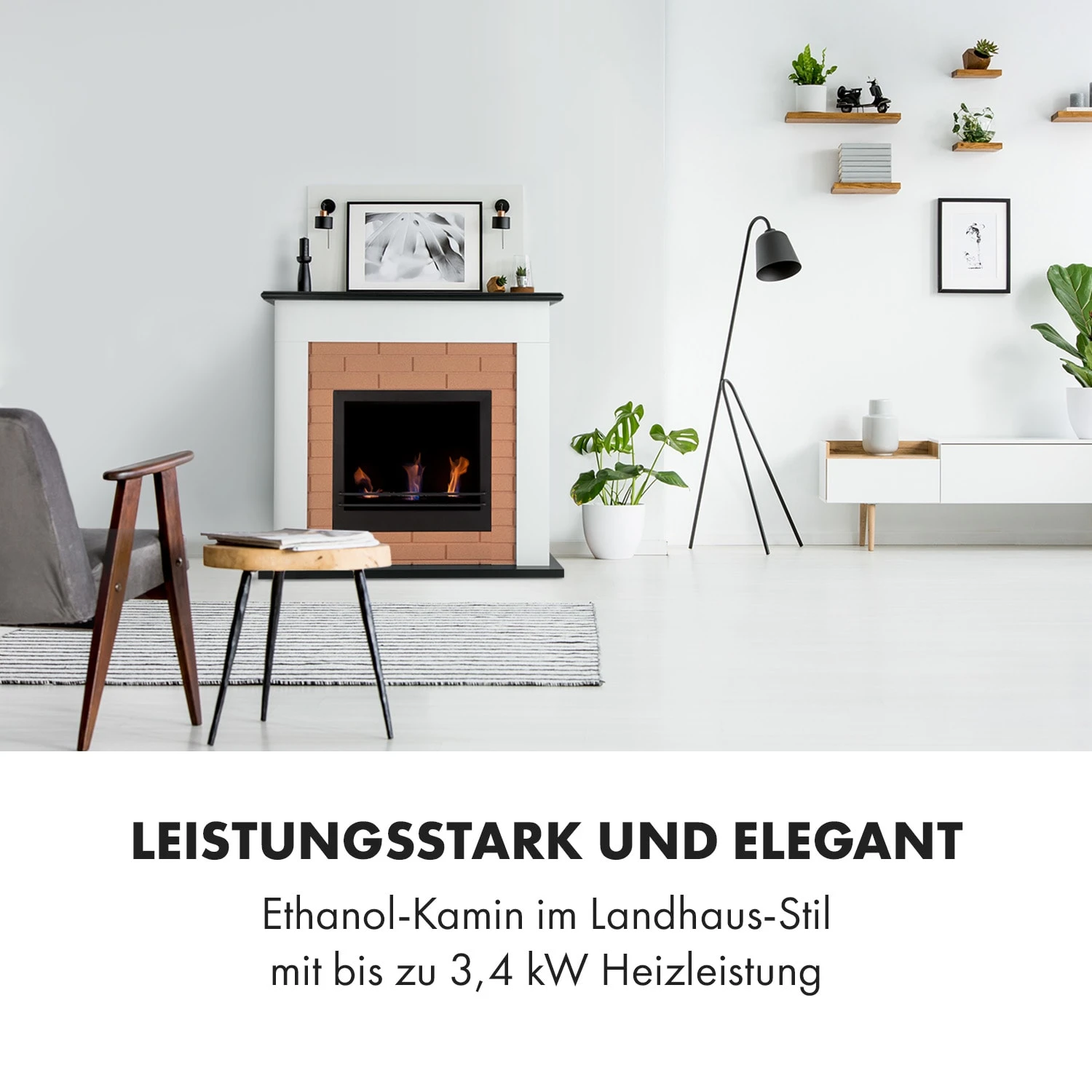 Phantasma Brickline Ethanol-Kamin 3,4 KW Backstein-Optik MDF 2 Phantasma Brickline Ethanol-Kamin 3,4 KW Backstein-Optik MDF – Bild 2