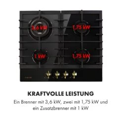 Victoria 4 Zonen Gaskochfeld 4-flammig Sabaf-Brenner Glaskeramik -Outdoor Grills Store 10035271 de 0007 logo