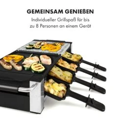 Bistecca Raclette 1200W Metall / Stein 8 Personen Kontroll-LED -Outdoor Grills Store 10035293 de 0005 logo