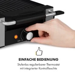 Bistecca Raclette 1200W Metall / Stein 8 Personen Kontroll-LED -Outdoor Grills Store 10035293 de 0007 logo