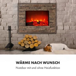 Alpbach Elektrischer Kamin 1800W 2 Heizstufen 65 Cm Stein-Optik -Outdoor Grills Store 10035314 de 0006 logo