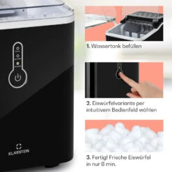 Chillout Eiswürfelmaschine Bulleteis 12kg/24h Wassertank: 1,5 L -Outdoor Grills Store 10035320 de 0004 usp
