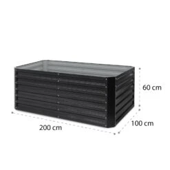 High Grow Straight Hochbeet 200x60x100cm 1200l Stahl -Outdoor Grills Store 10035353 yy 0008 logo blumfeldt High Grow Straight 200x60x100cm anthrazi