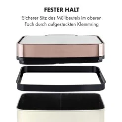 Royal Trash Rose Gold Sensor-Mülleimer 72 Liter Edelstahl -Outdoor Grills Store 10035364 de 0009 logo