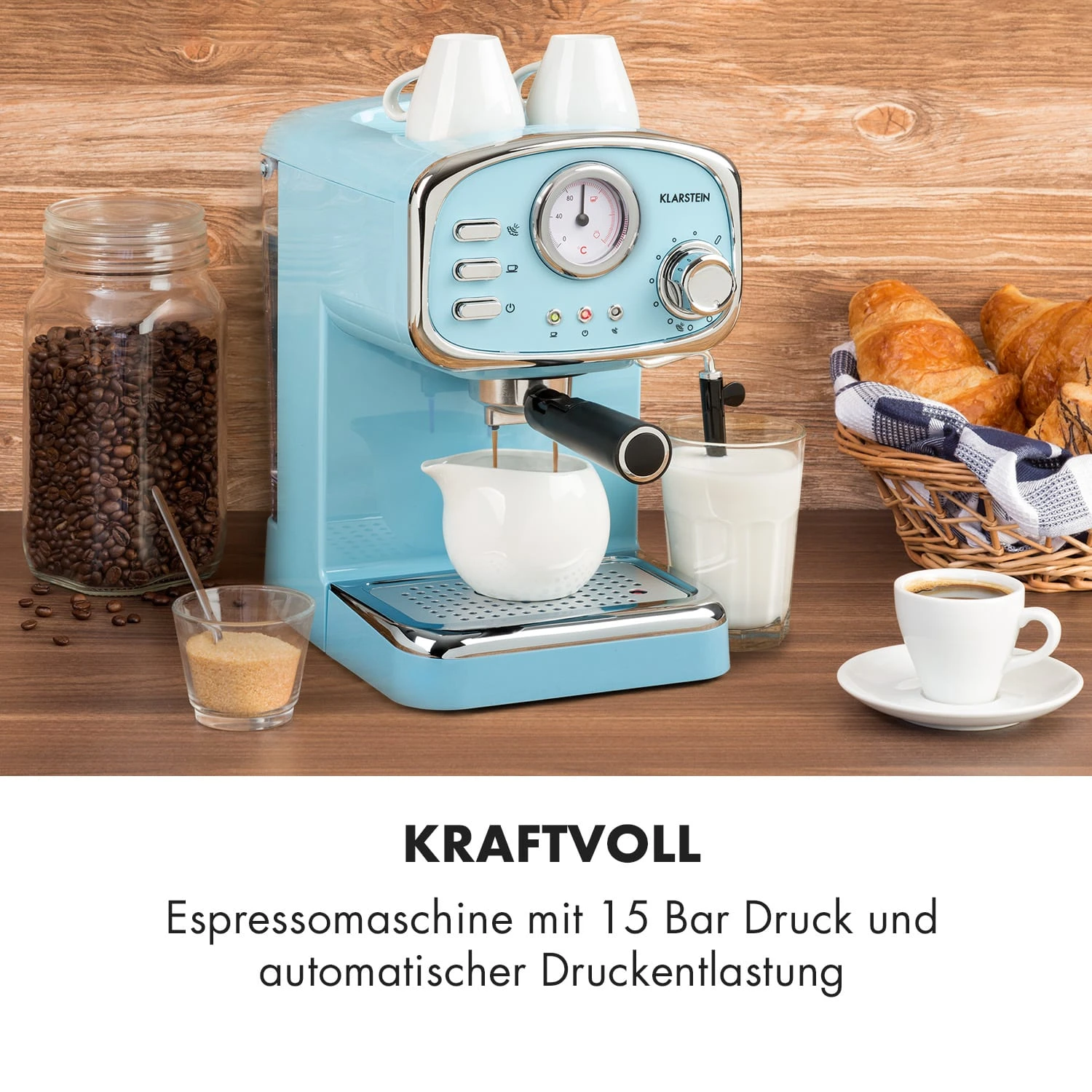 Espressionata Gusto Espressomaschine 1100W 15 Bar Druck 2 Espressionata Gusto Espressomaschine 1100W 15 Bar Druck – Bild 2