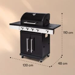 Valdosta 4.1 Gasgrill 4 X 2,8 KW + 2,5 KW Brenner Edelstahl Mobil -Outdoor Grills Store 10035415 yy 0008 logo