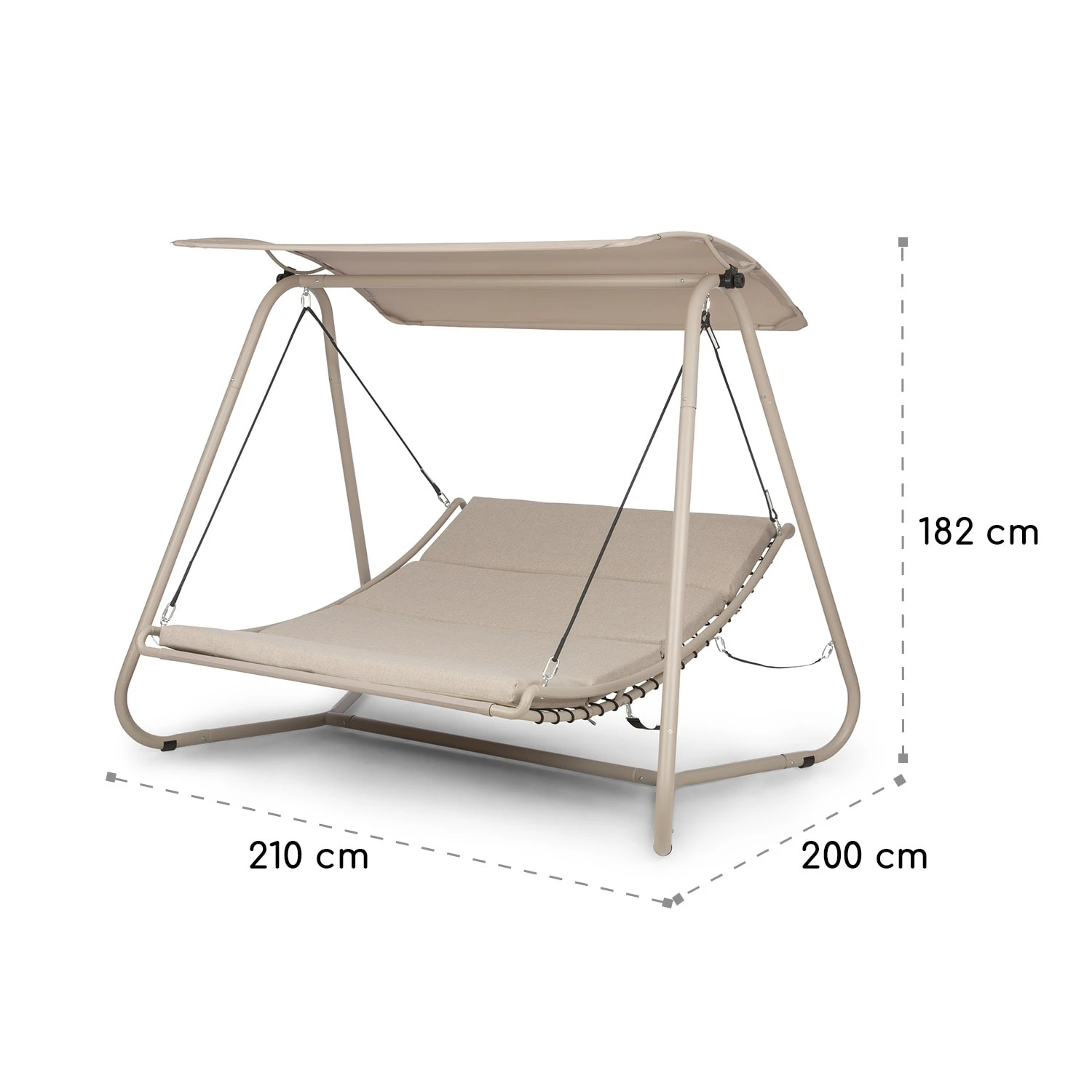 Garden Grove Gartenliege Swing Bed Stahlrahmen Sonnendach Polyester 9 Garden Grove Gartenliege Swing Bed Stahlrahmen Sonnendach Polyester – Bild 9