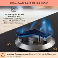 Trifecta 5 Gaskochfeld 5-flammig Triangle-Brenner Glaskeramik -Outdoor Grills Store 10035470 de 0005 usp