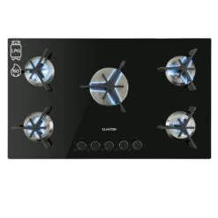 Trifecta 5 Gaskochfeld 5-flammig Triangle-Brenner Glaskeramik